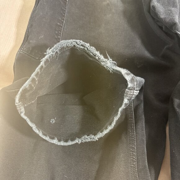 Carhartt Duck Canvas Pants Men's 38X32 Dungaree Fit B11 BLK Black - Picture 11 of 16